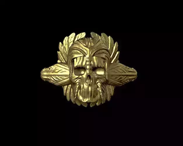 skull and snake ring