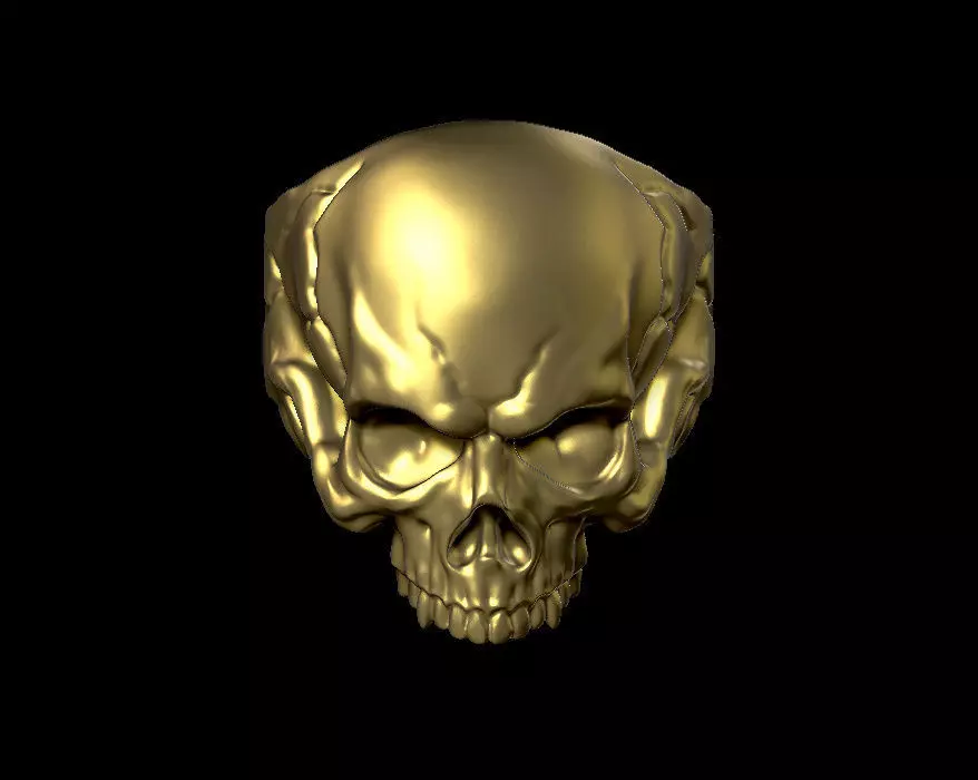skull ring  3D print model_0