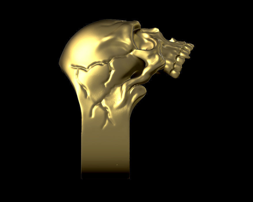 skull ring  3D print model_3