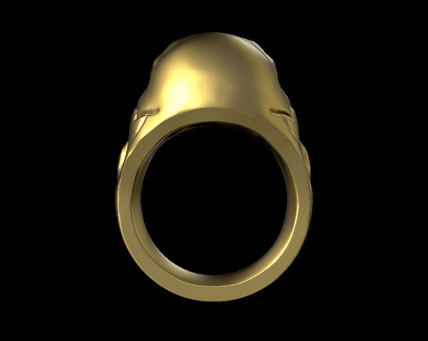 skull ring  3D print model_6
