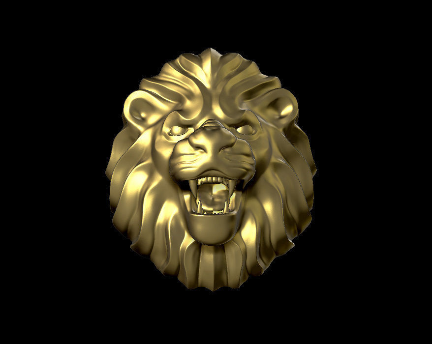 lion ring 3D print model_8