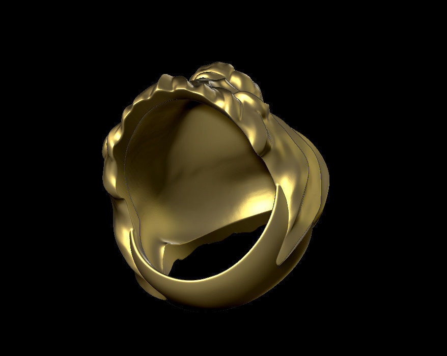 lion ring 3D print model_6
