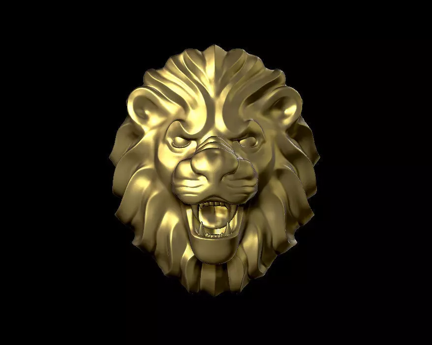 lion ring 3D print model_0
