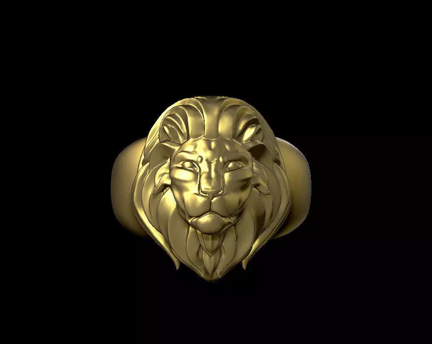 lion rings 3D print model_0