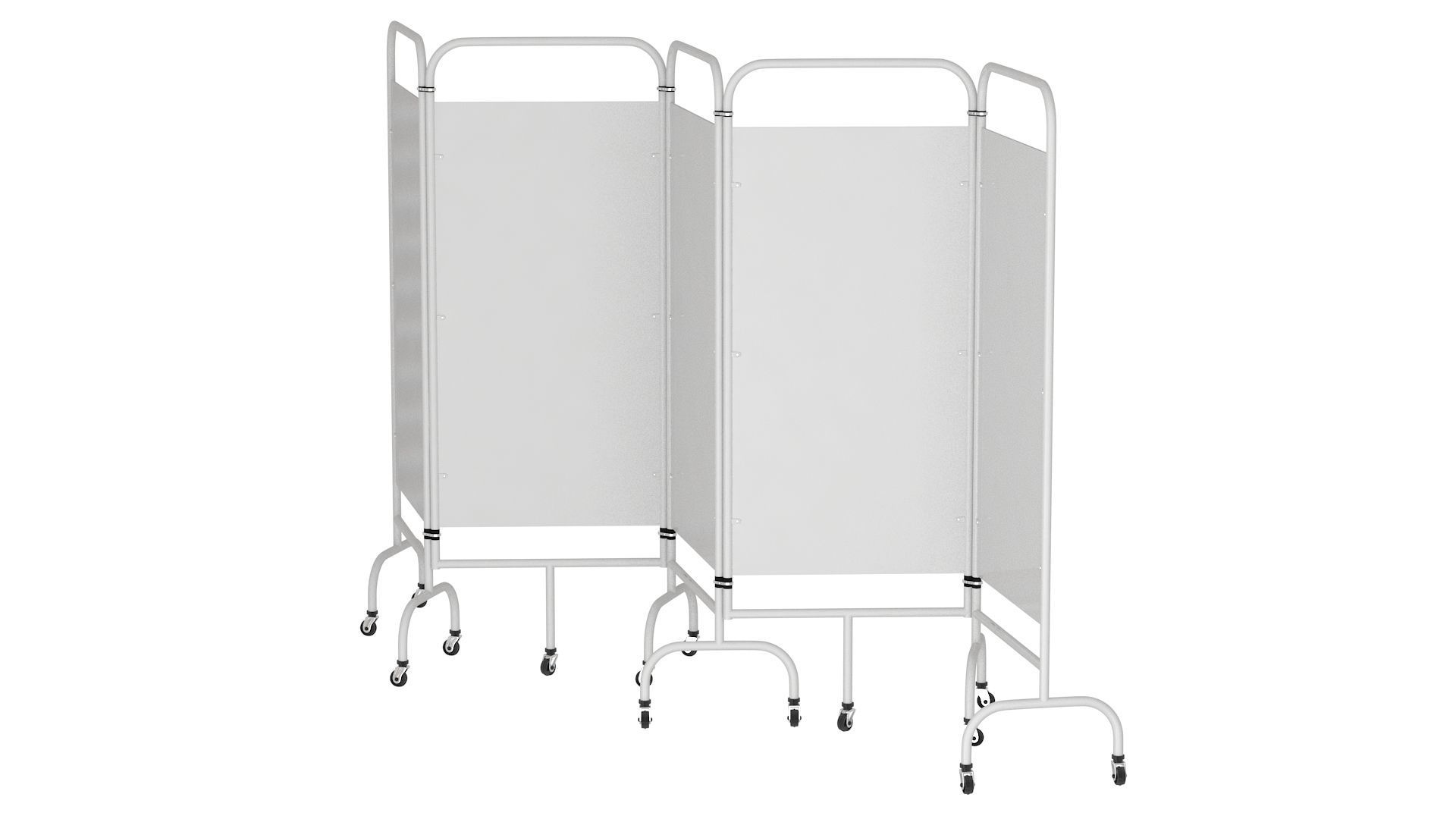 Mobile Folding Hospital Privacy Screen 02 3D model_2