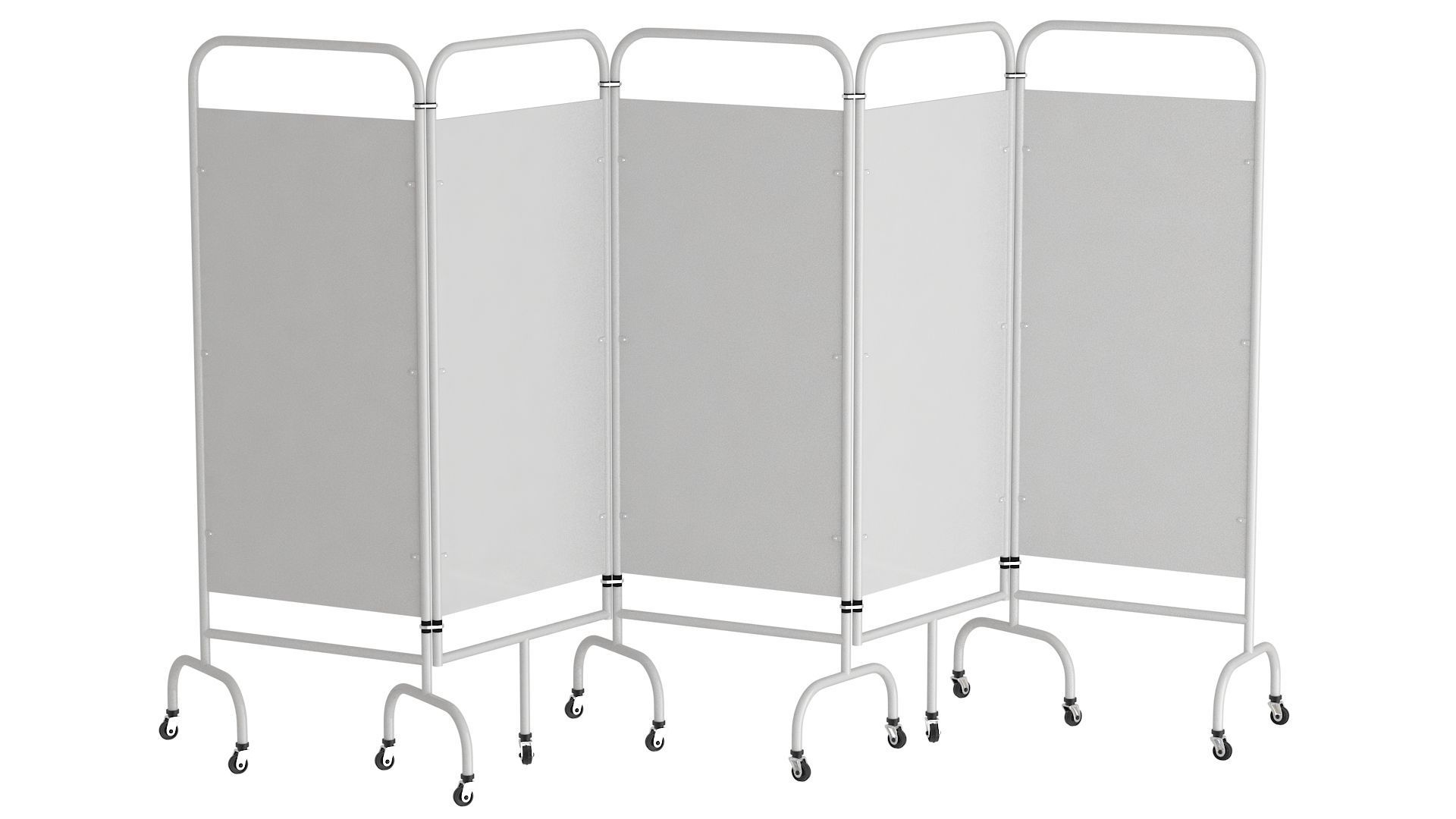 Mobile Folding Hospital Privacy Screen 02 3D model_4