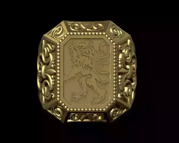 lion ring for man