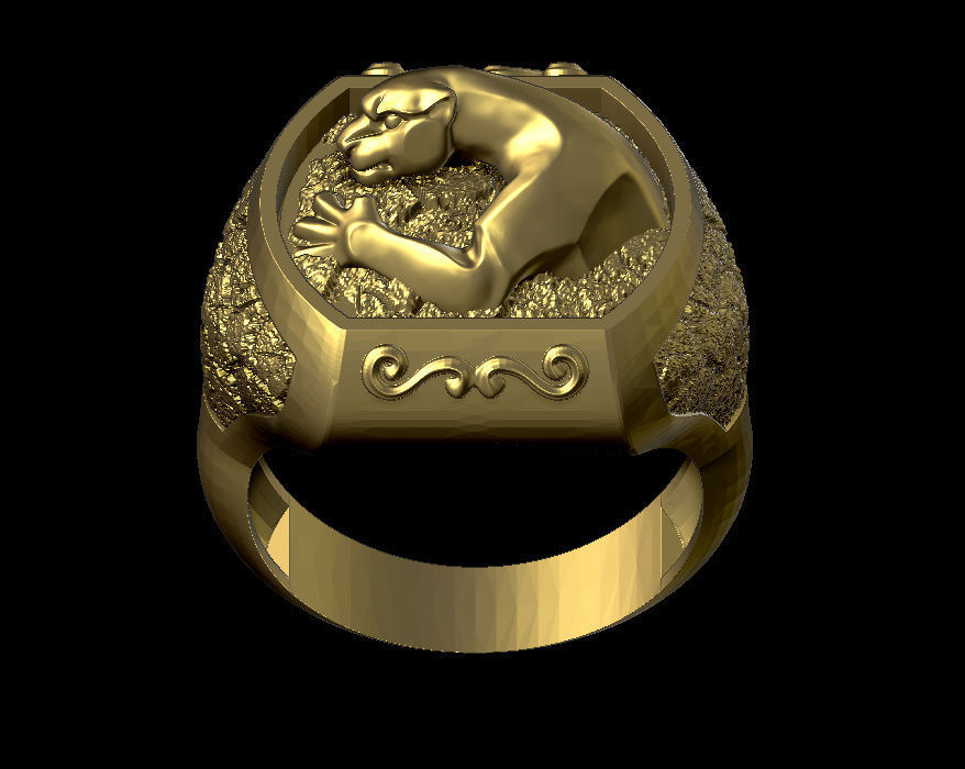 panther ring 3D print model_1