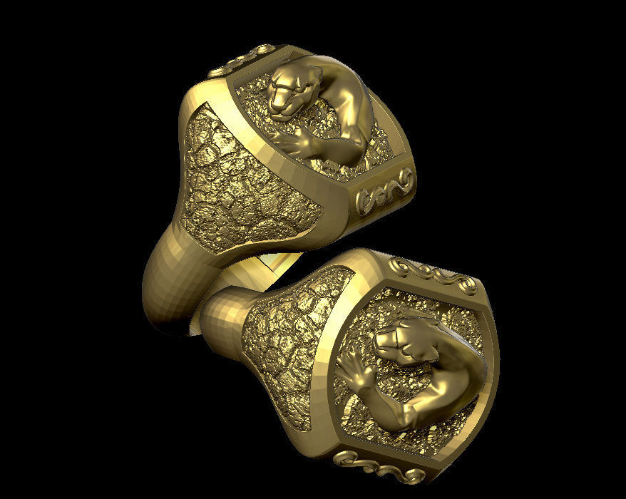 panther ring 3D print model_10