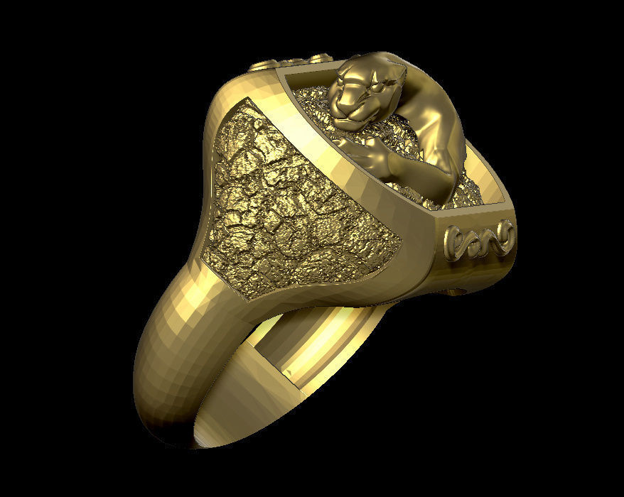 panther ring 3D print model_2