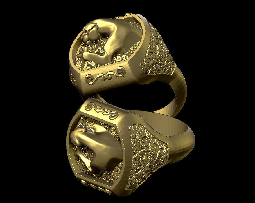 panther ring 3D print model_9