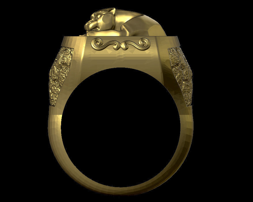 panther ring 3D print model_4