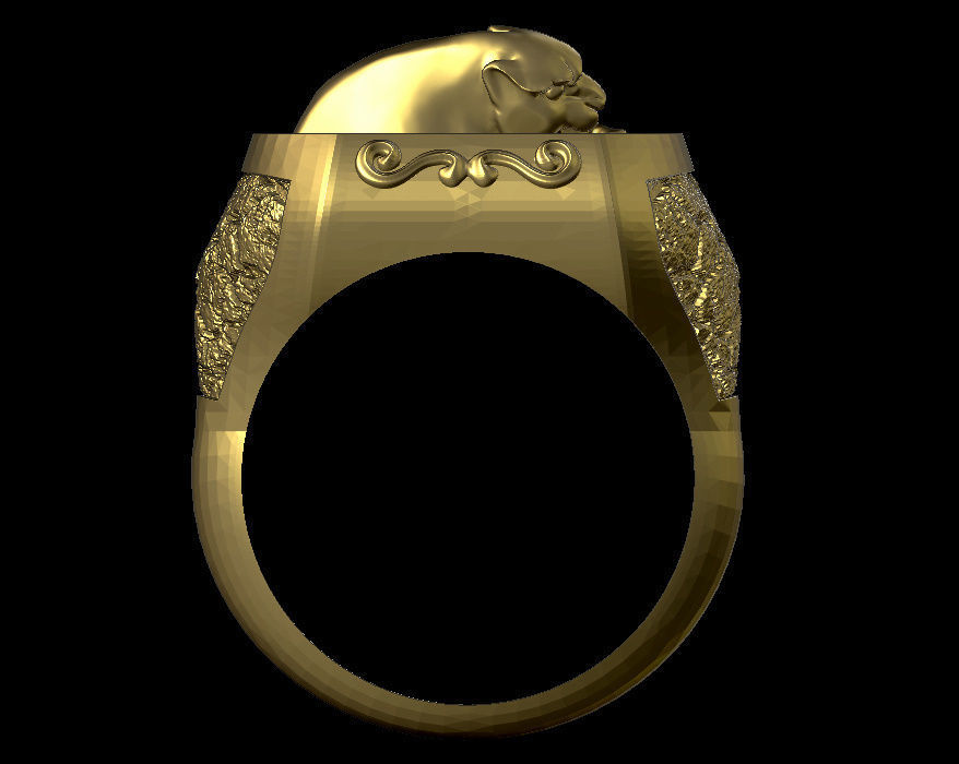 panther ring 3D print model_7