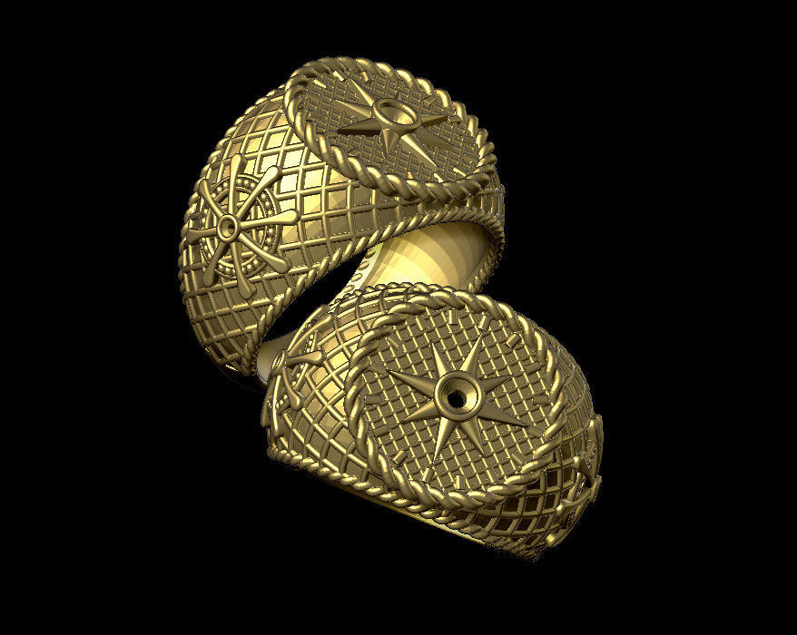 sailor ring 3D print model_9