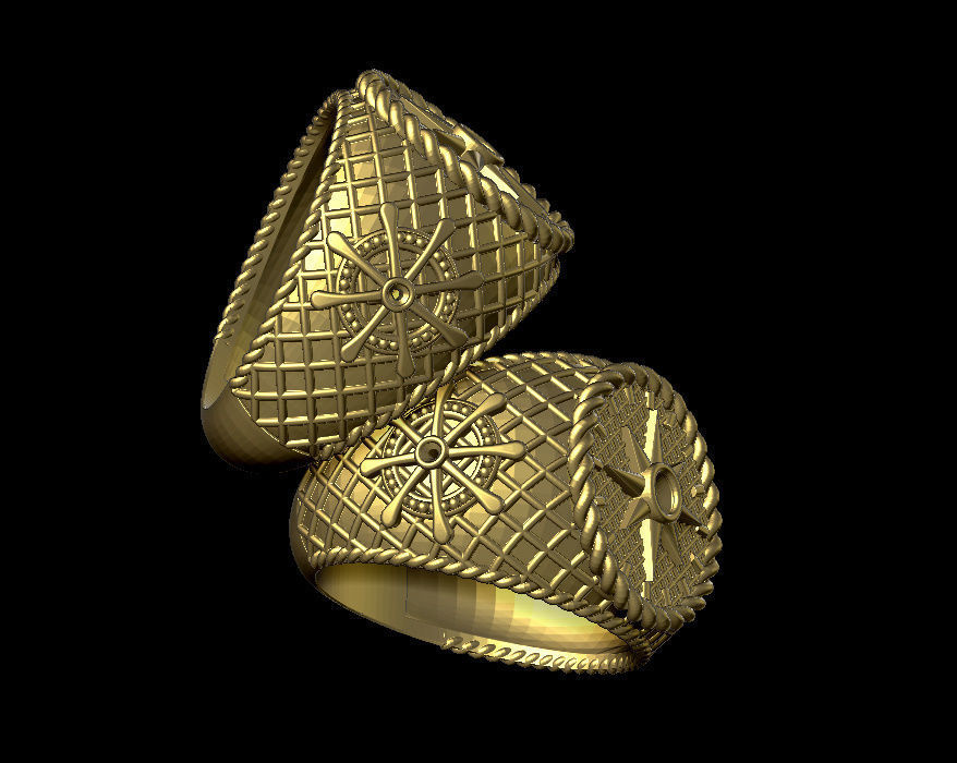 sailor ring 3D print model_10