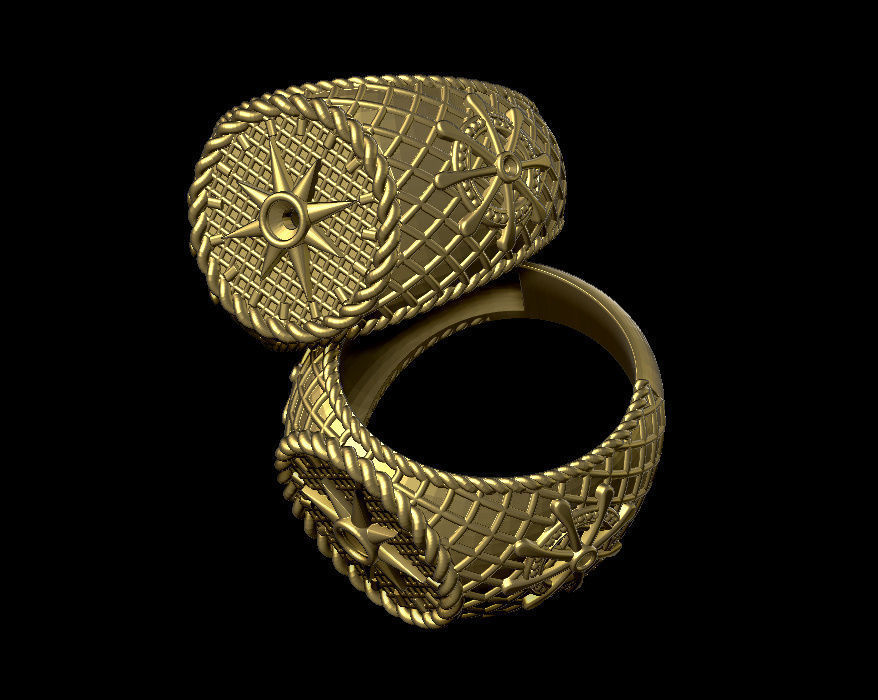 sailor ring 3D print model_11