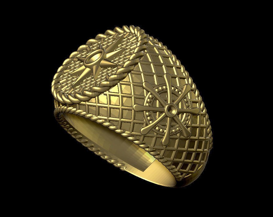 sailor ring 3D print model_3