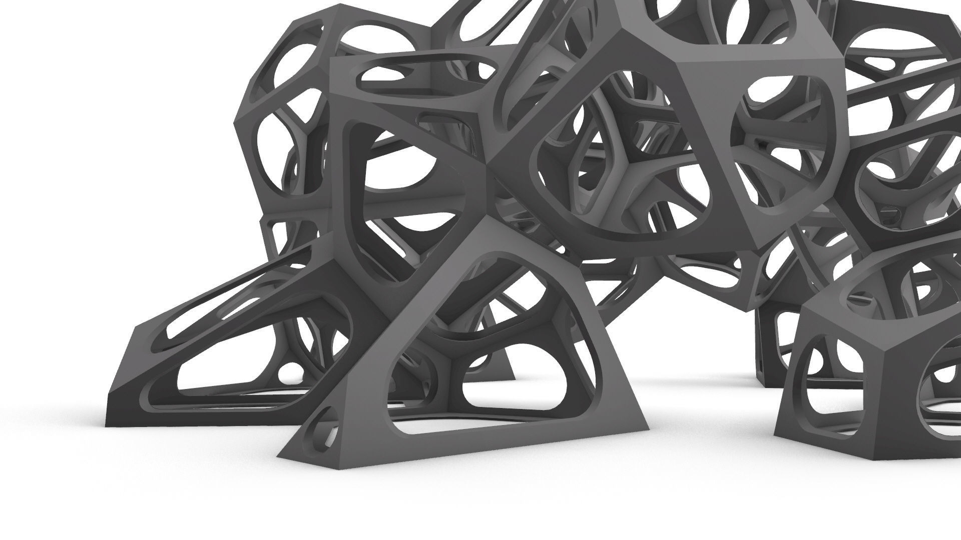 SciFi Gemstone Cells Pavilion 3D model_20