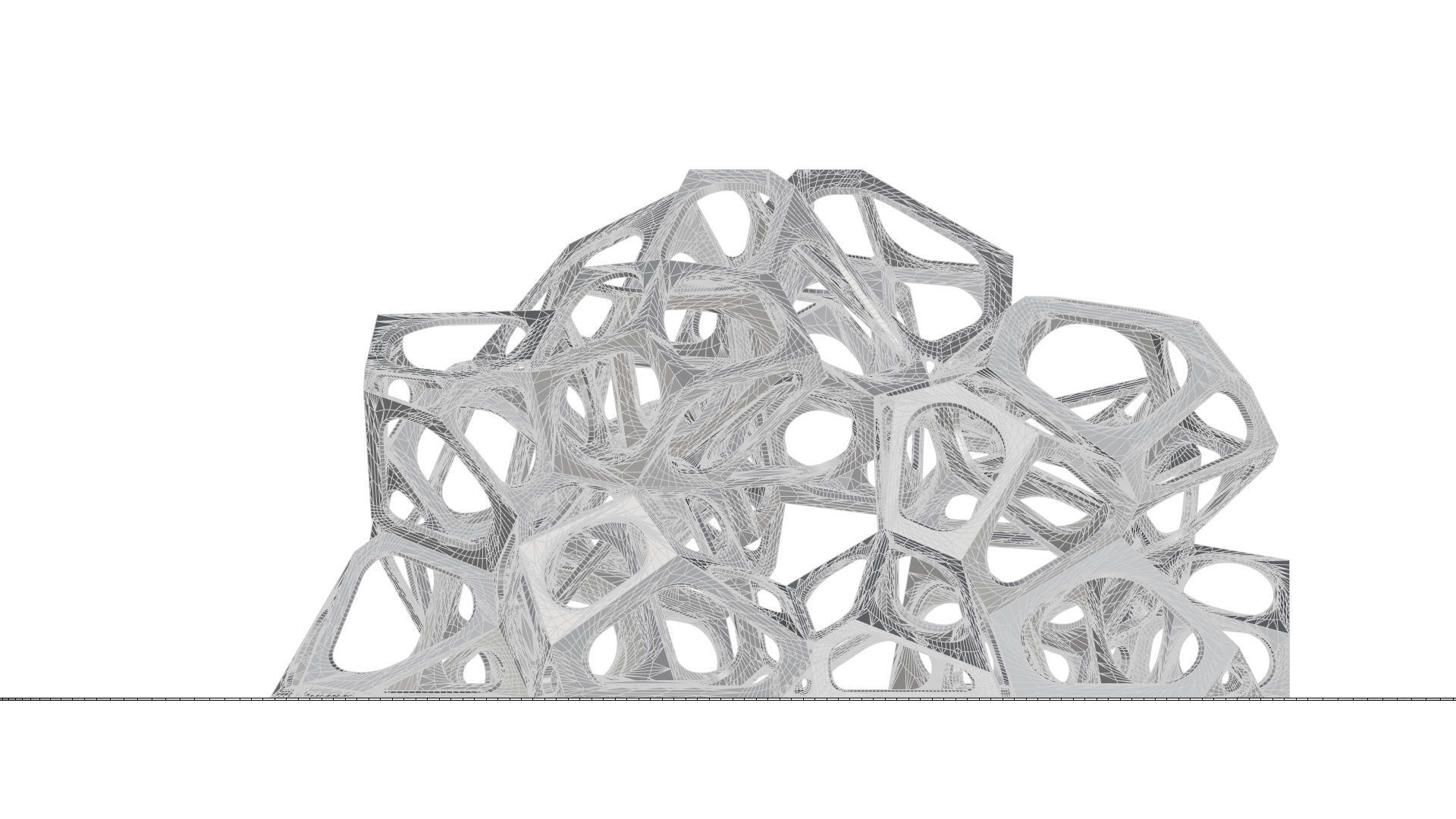 SciFi Gemstone Cells Pavilion 3D model_48