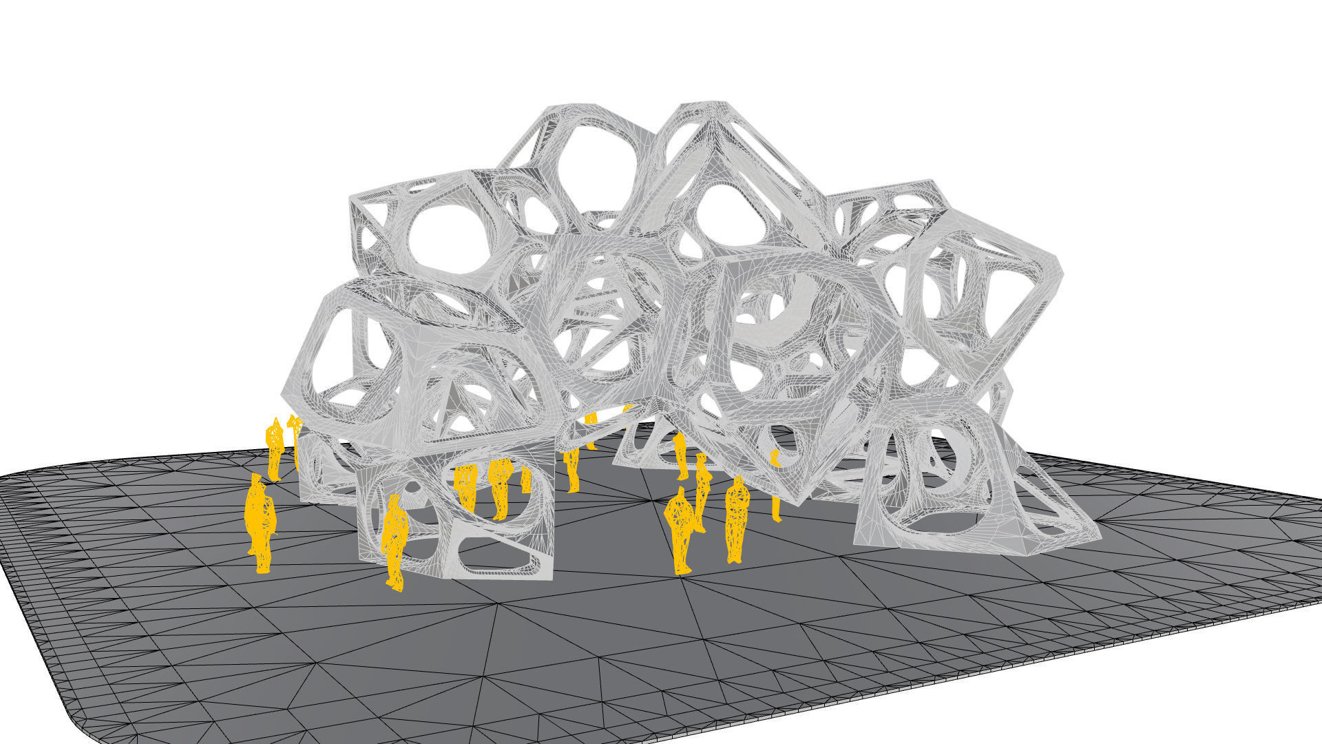 SciFi Gemstone Cells Pavilion 3D model_27