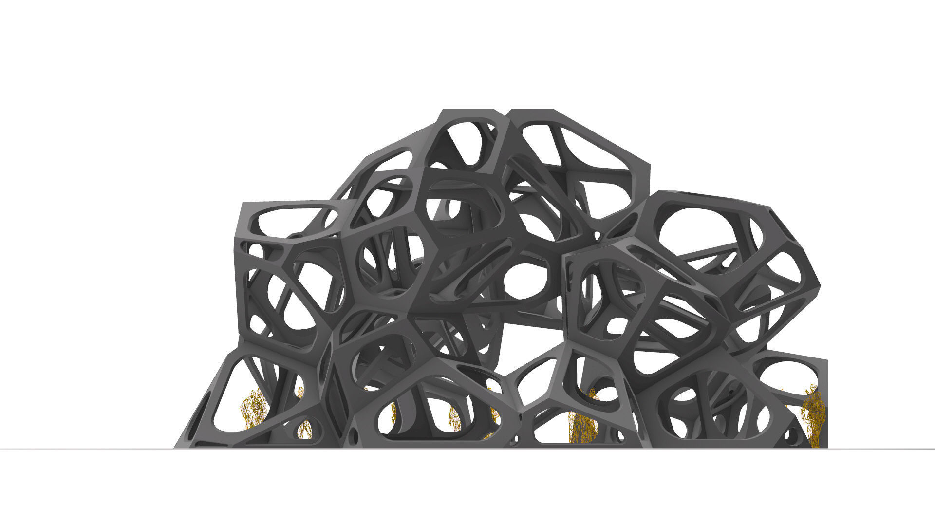 SciFi Gemstone Cells Pavilion 3D model_25