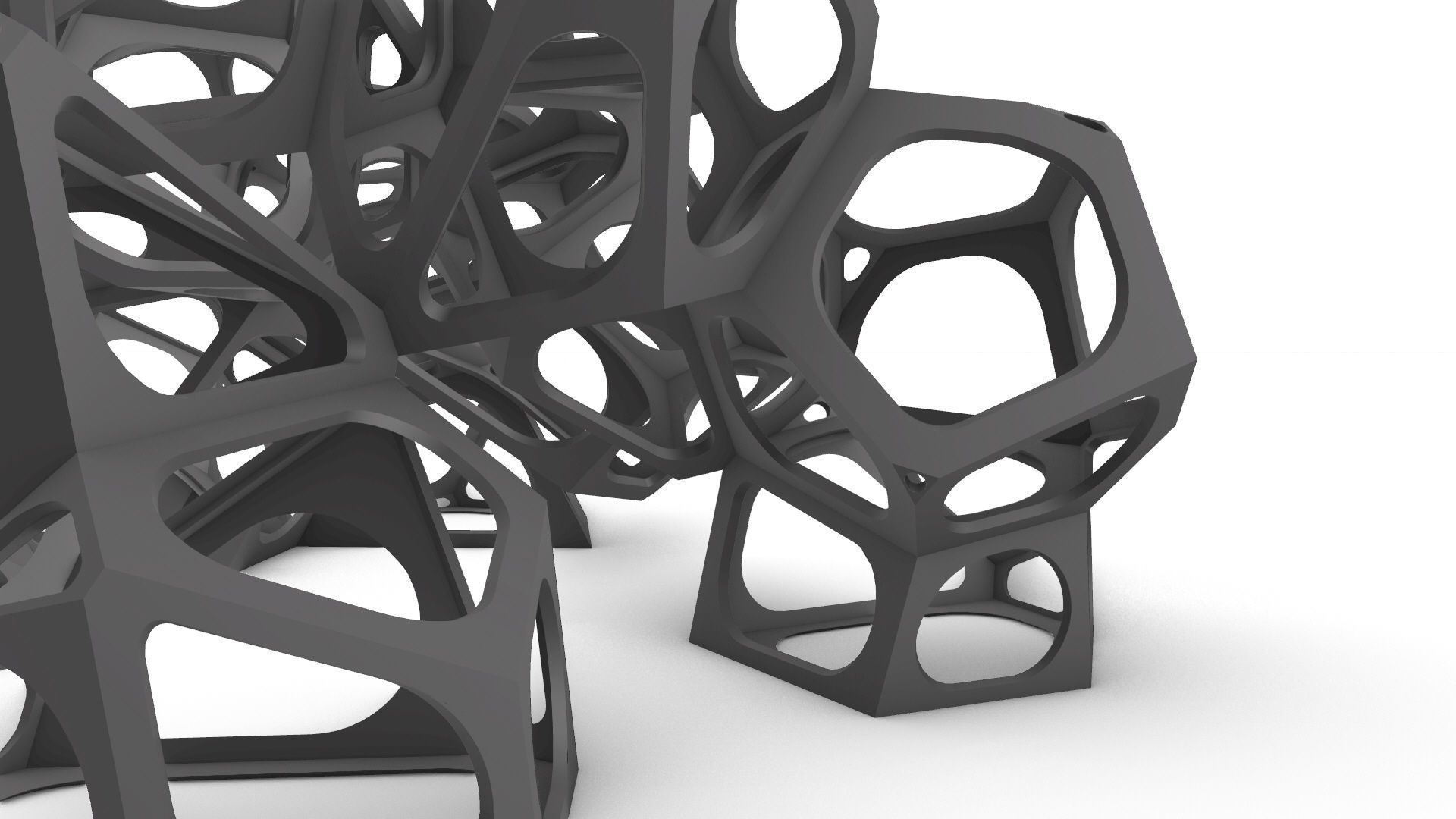 SciFi Gemstone Cells Pavilion 3D model_17