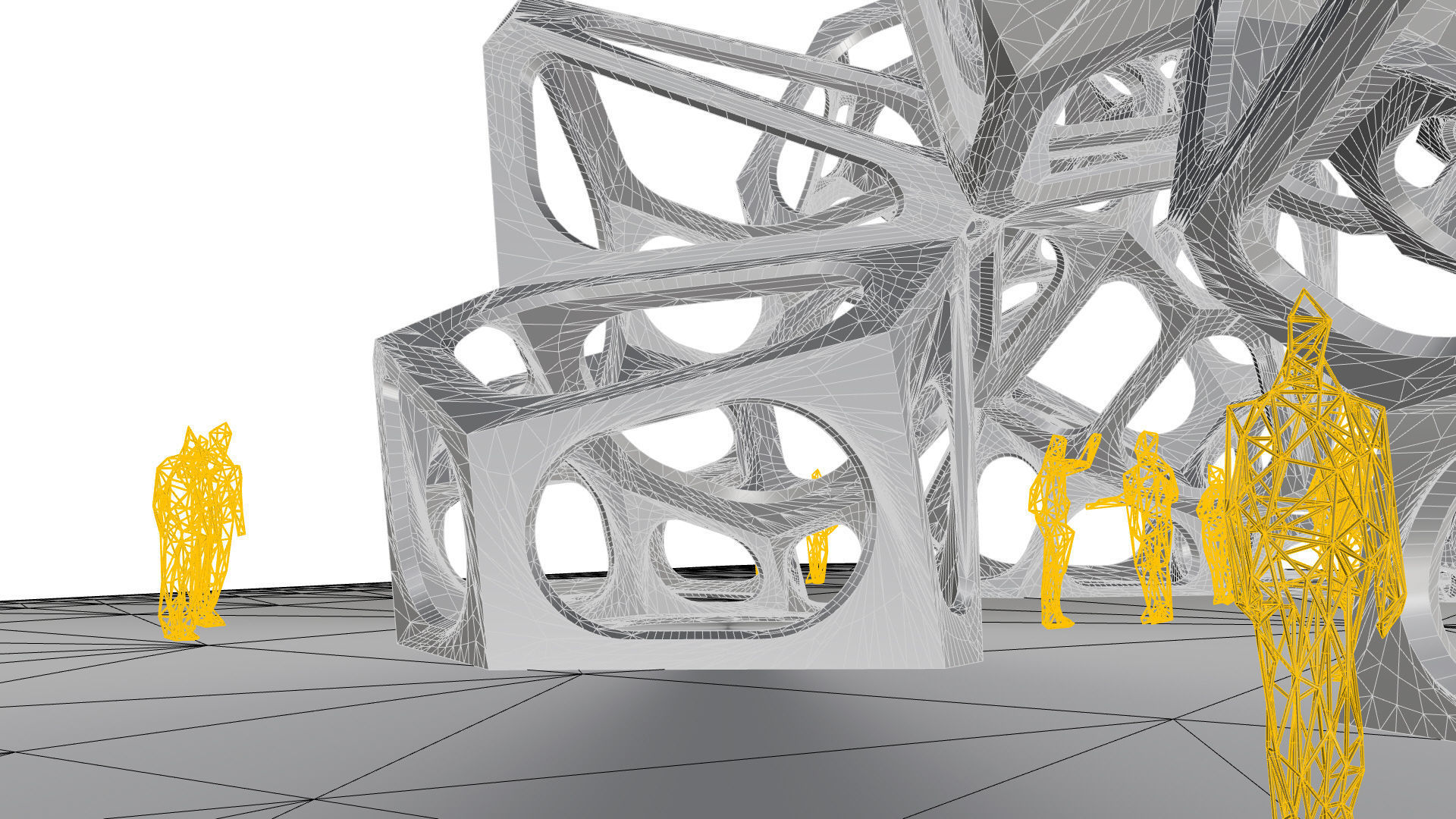 SciFi Gemstone Cells Pavilion 3D model_33