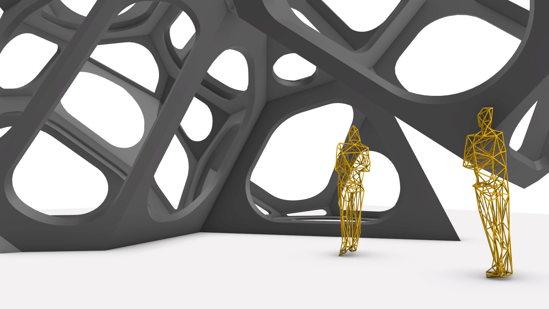 SciFi Gemstone Cells Pavilion 3D model_11