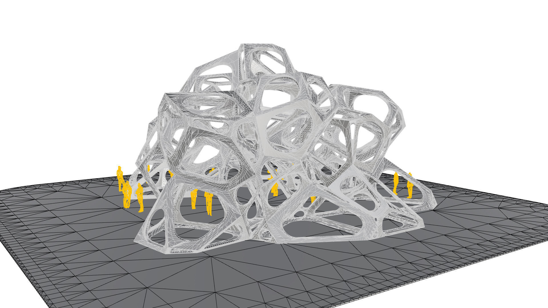 SciFi Gemstone Cells Pavilion 3D model_28