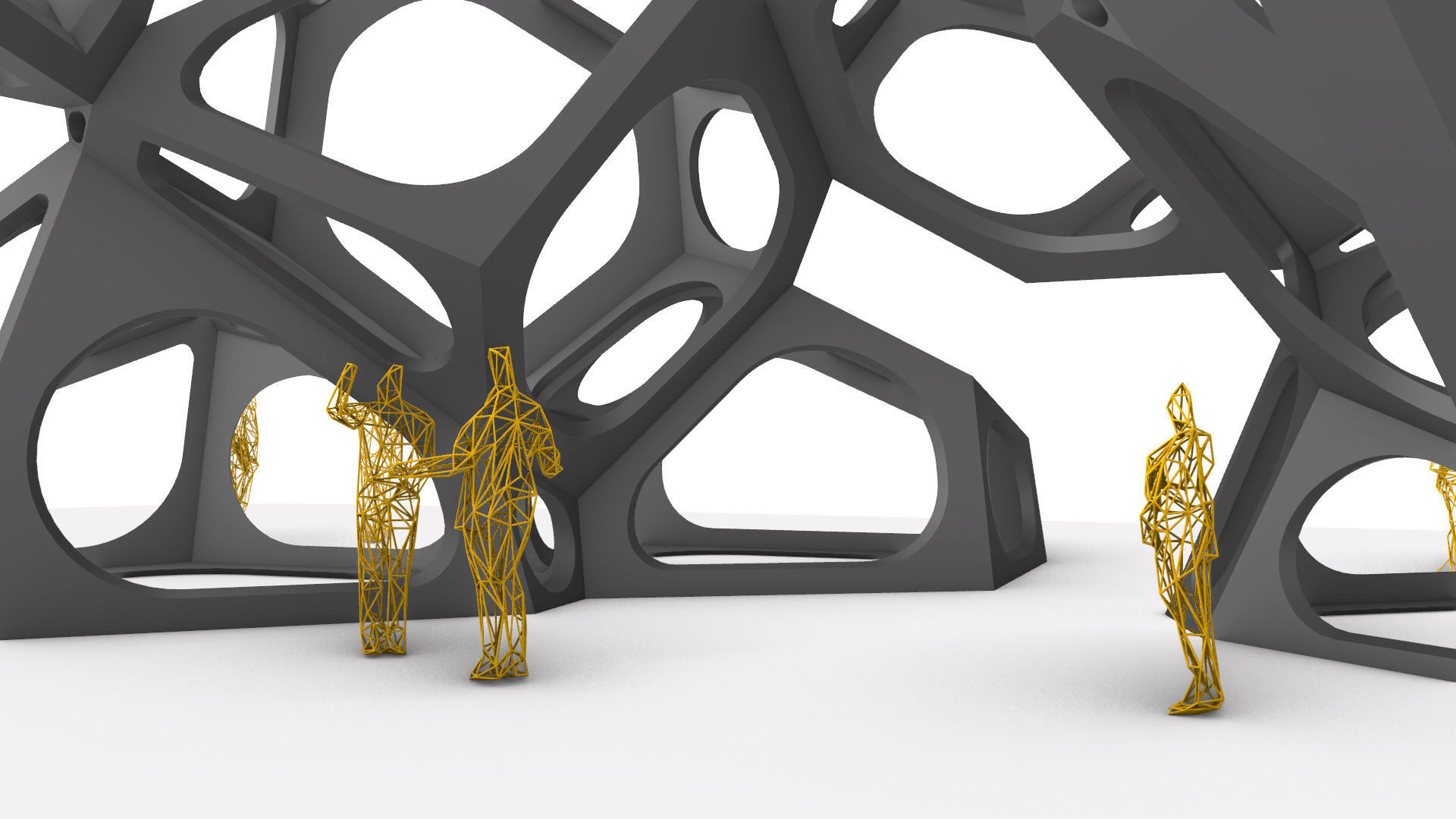 SciFi Gemstone Cells Pavilion 3D model_10