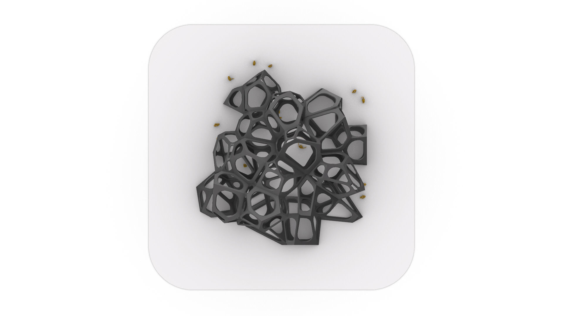 SciFi Gemstone Cells Pavilion 3D model_26