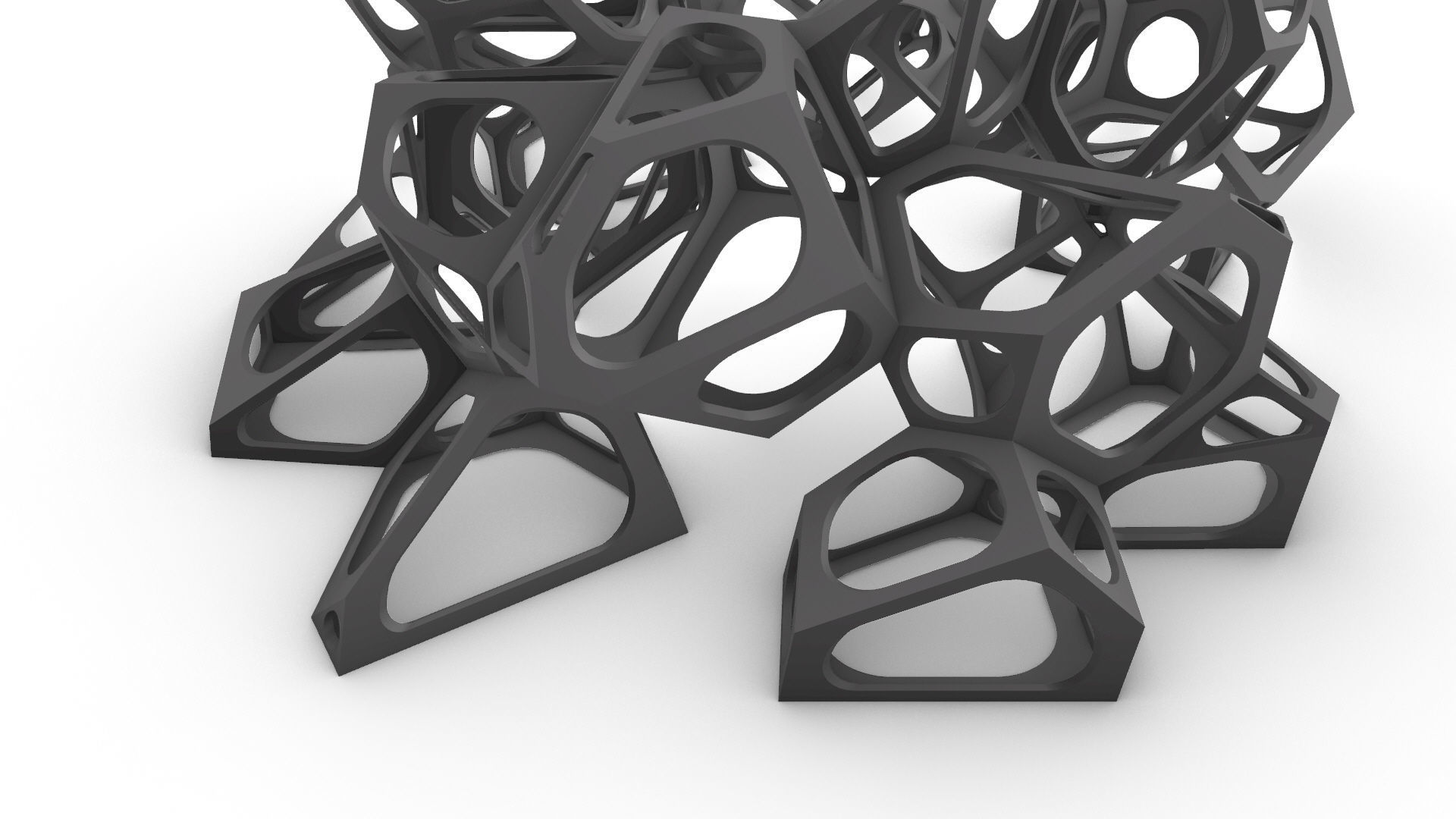 SciFi Gemstone Cells Pavilion 3D model_16