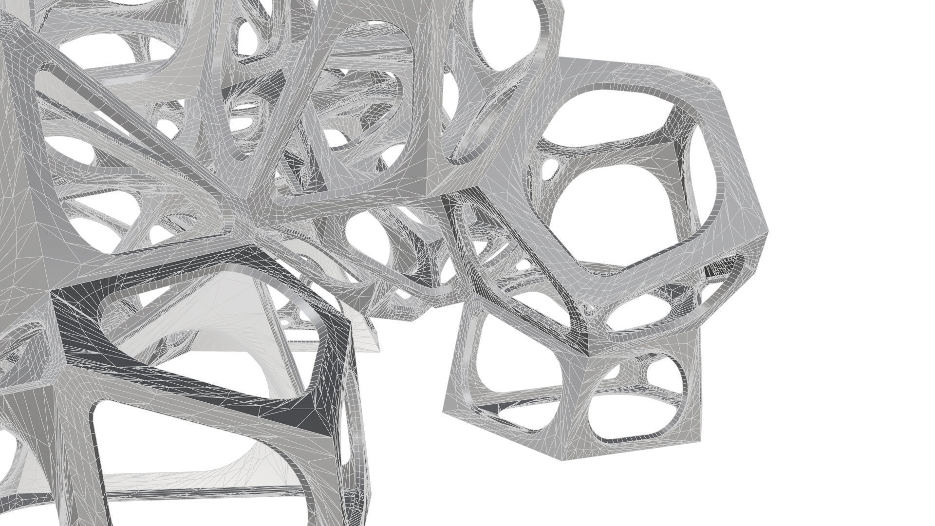 SciFi Gemstone Cells Pavilion 3D model_42