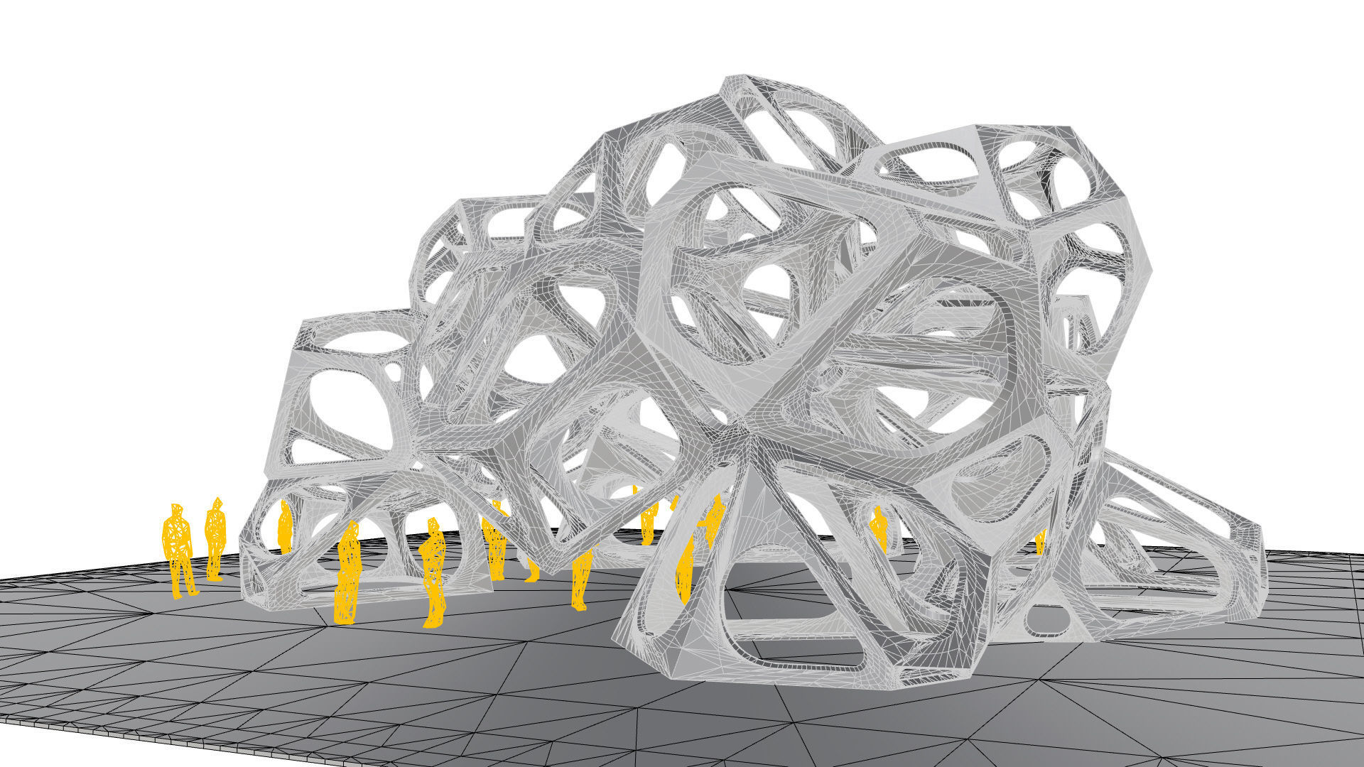 SciFi Gemstone Cells Pavilion 3D model_29