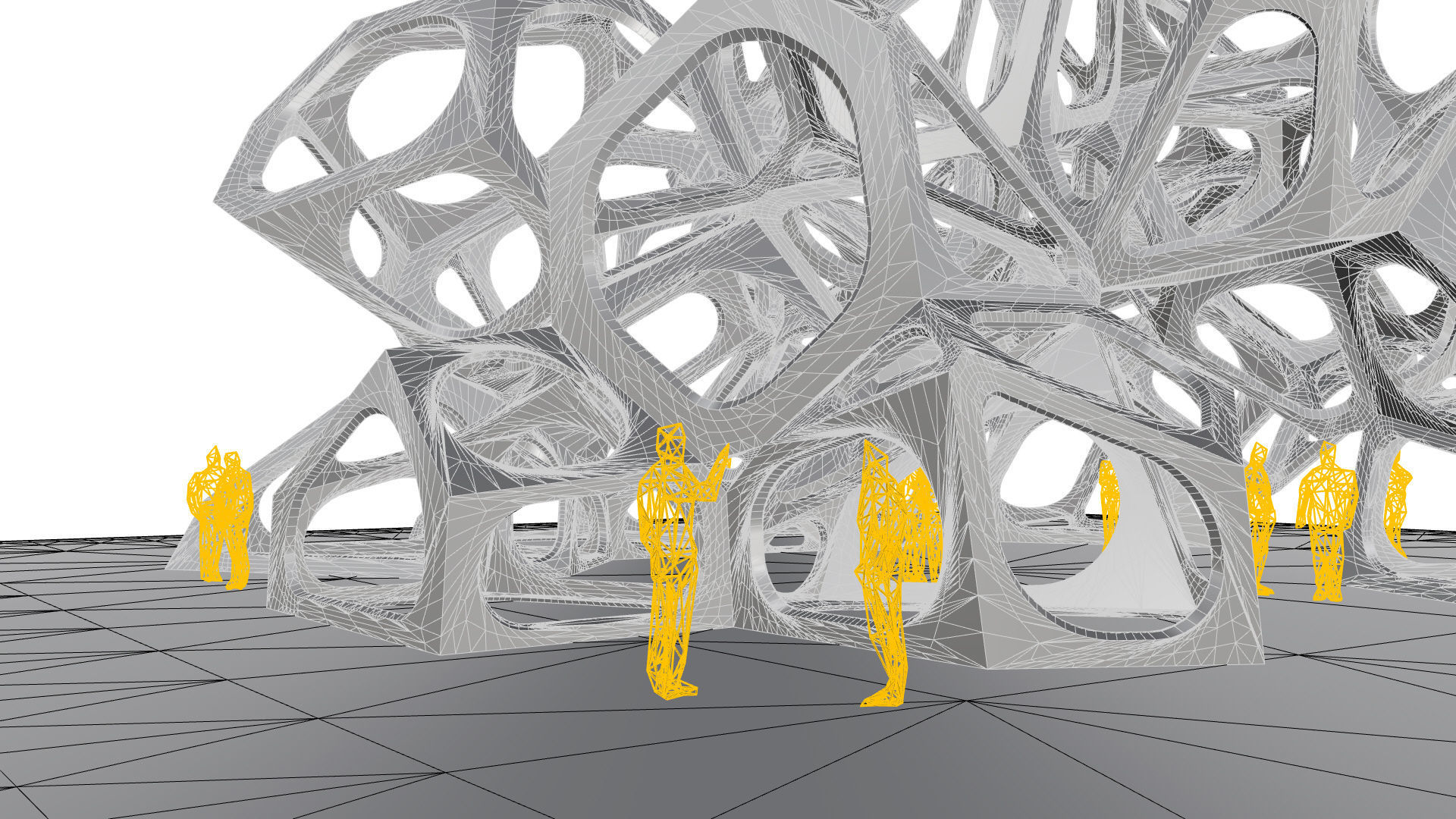 SciFi Gemstone Cells Pavilion 3D model_32