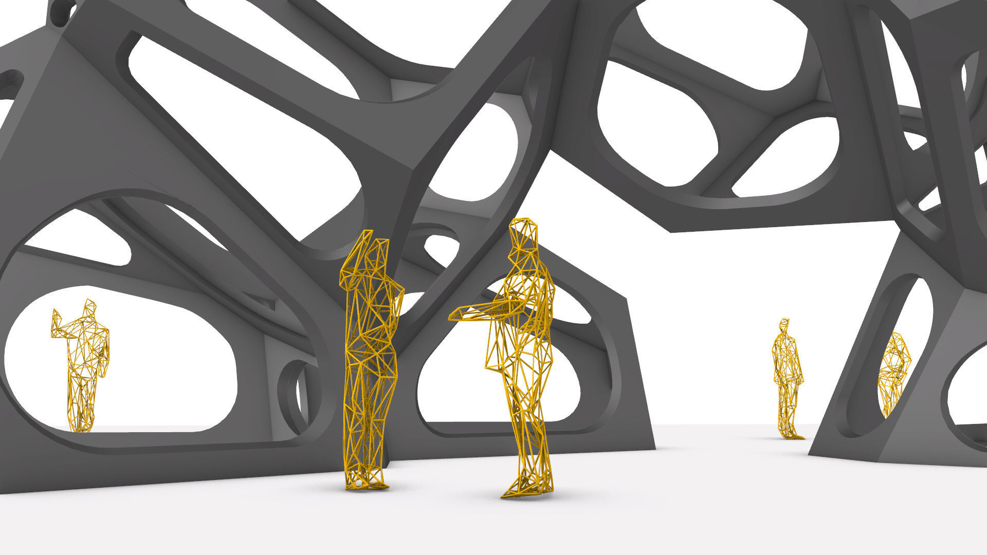 SciFi Gemstone Cells Pavilion 3D model_12