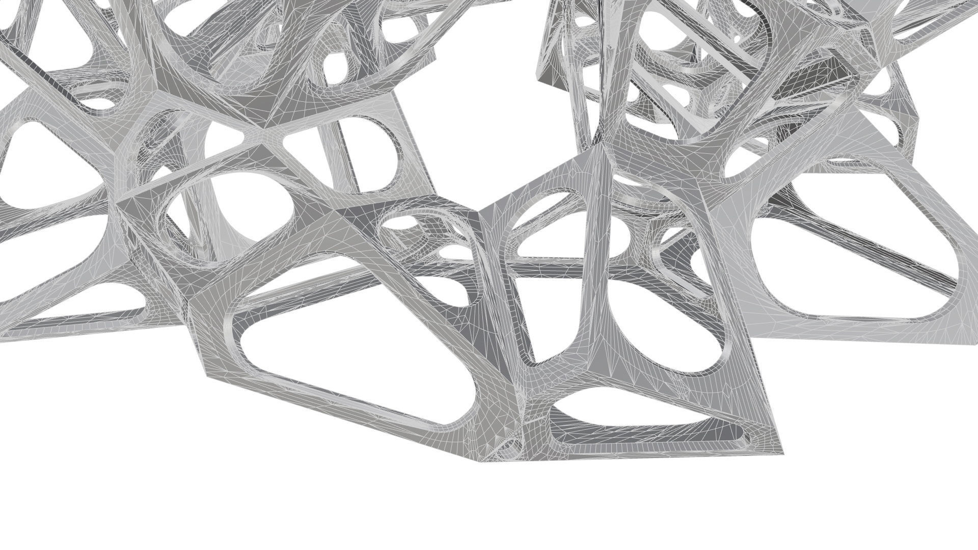 SciFi Gemstone Cells Pavilion 3D model_40