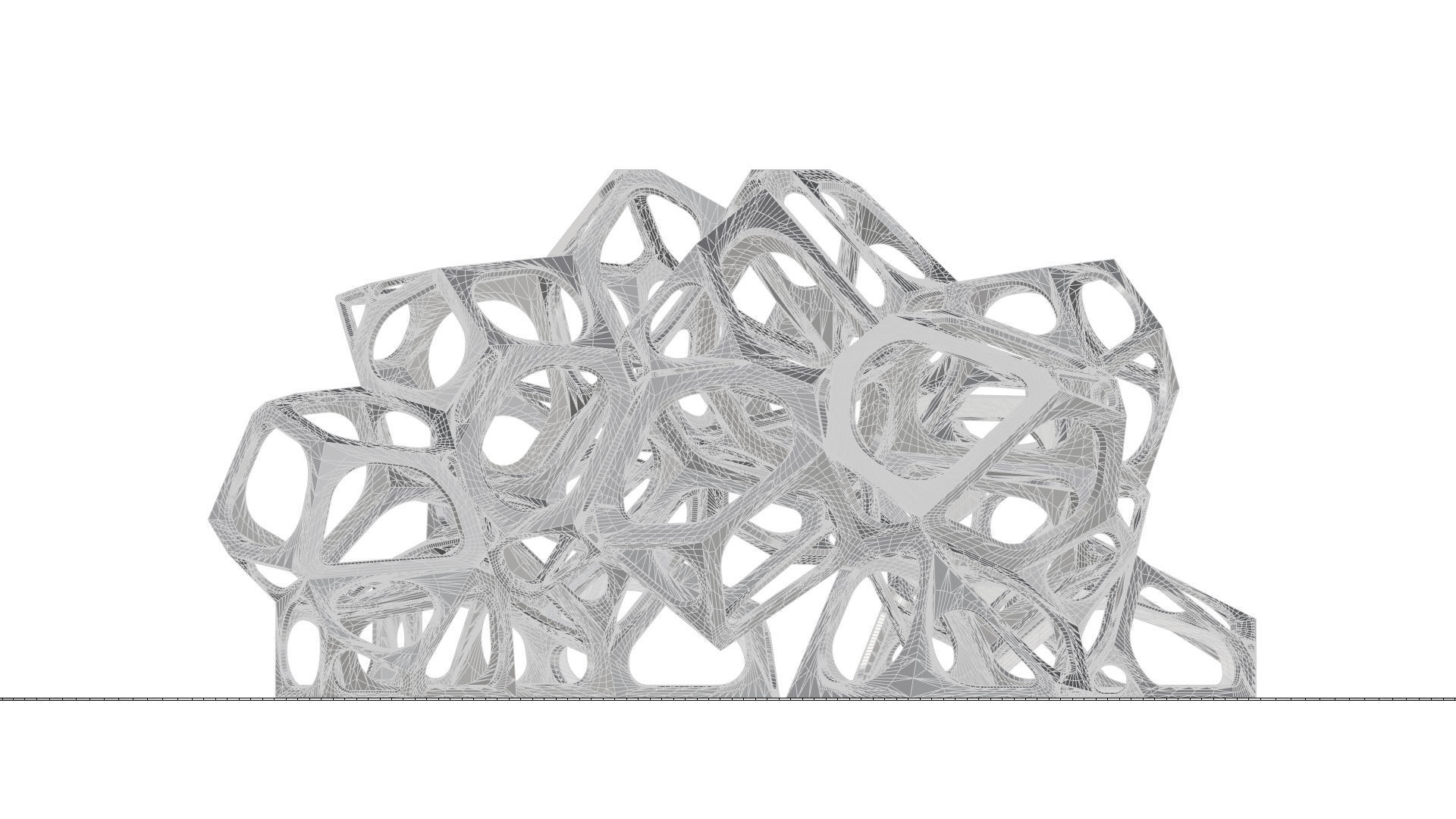 SciFi Gemstone Cells Pavilion 3D model_47