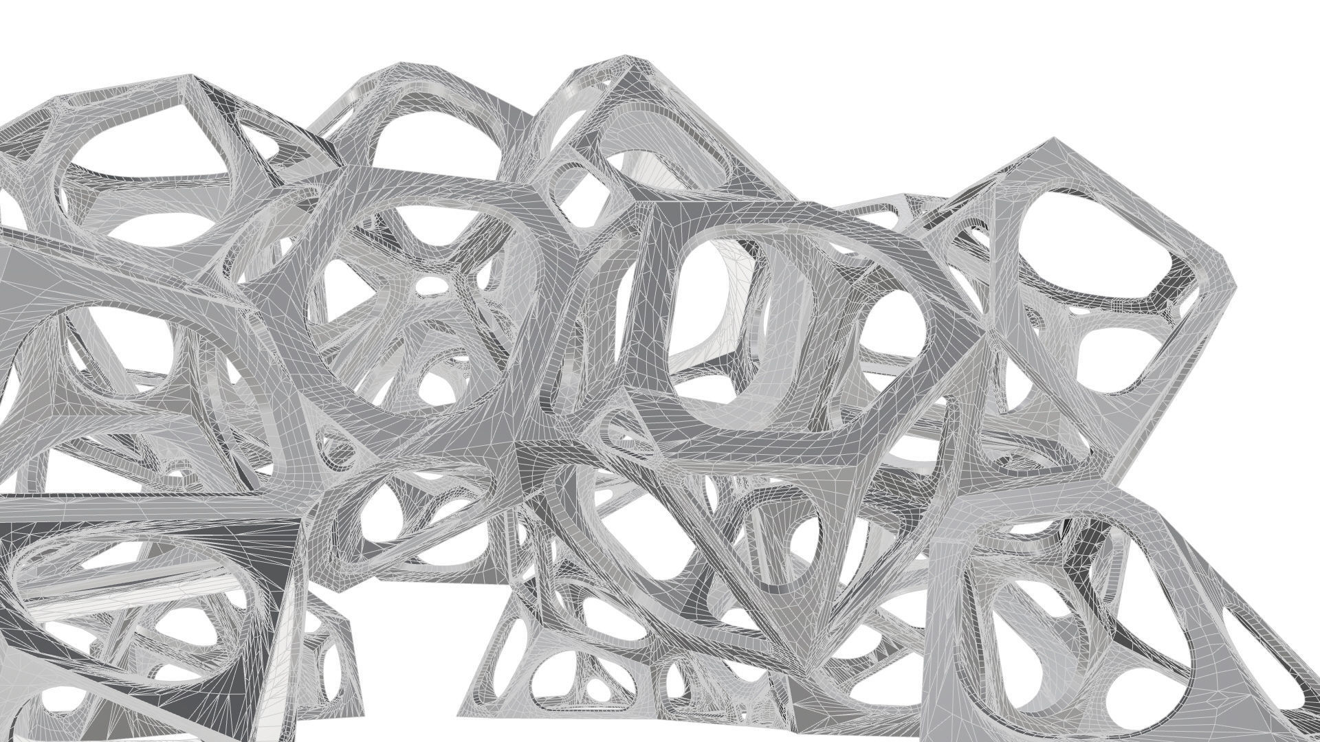 SciFi Gemstone Cells Pavilion 3D model_43