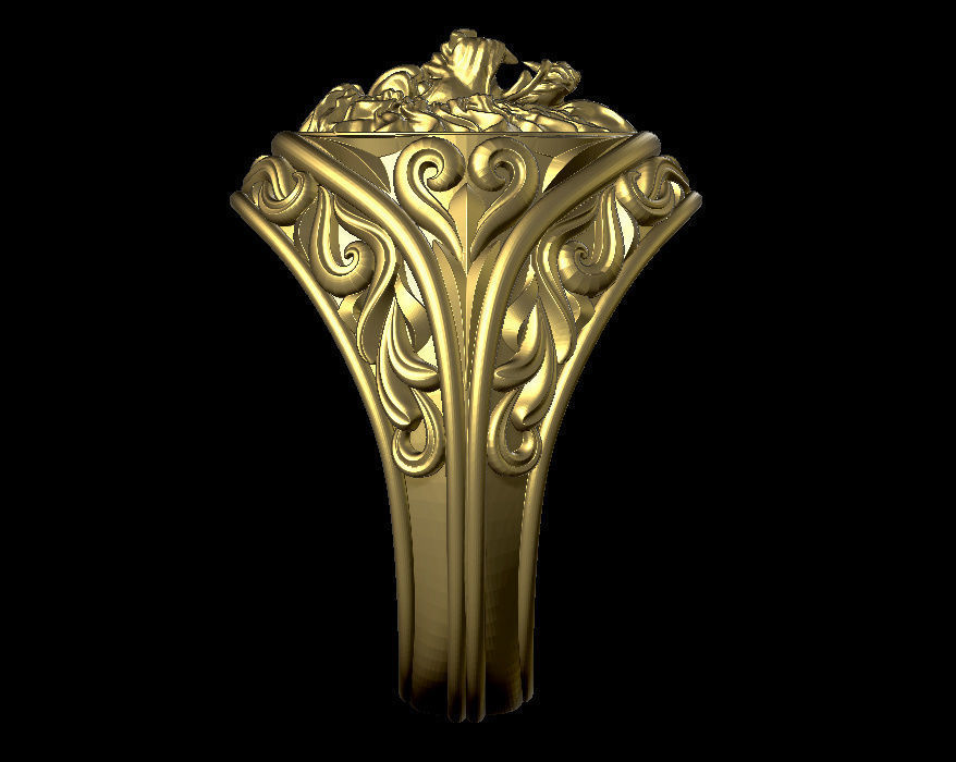 lion ring 3D print model_5