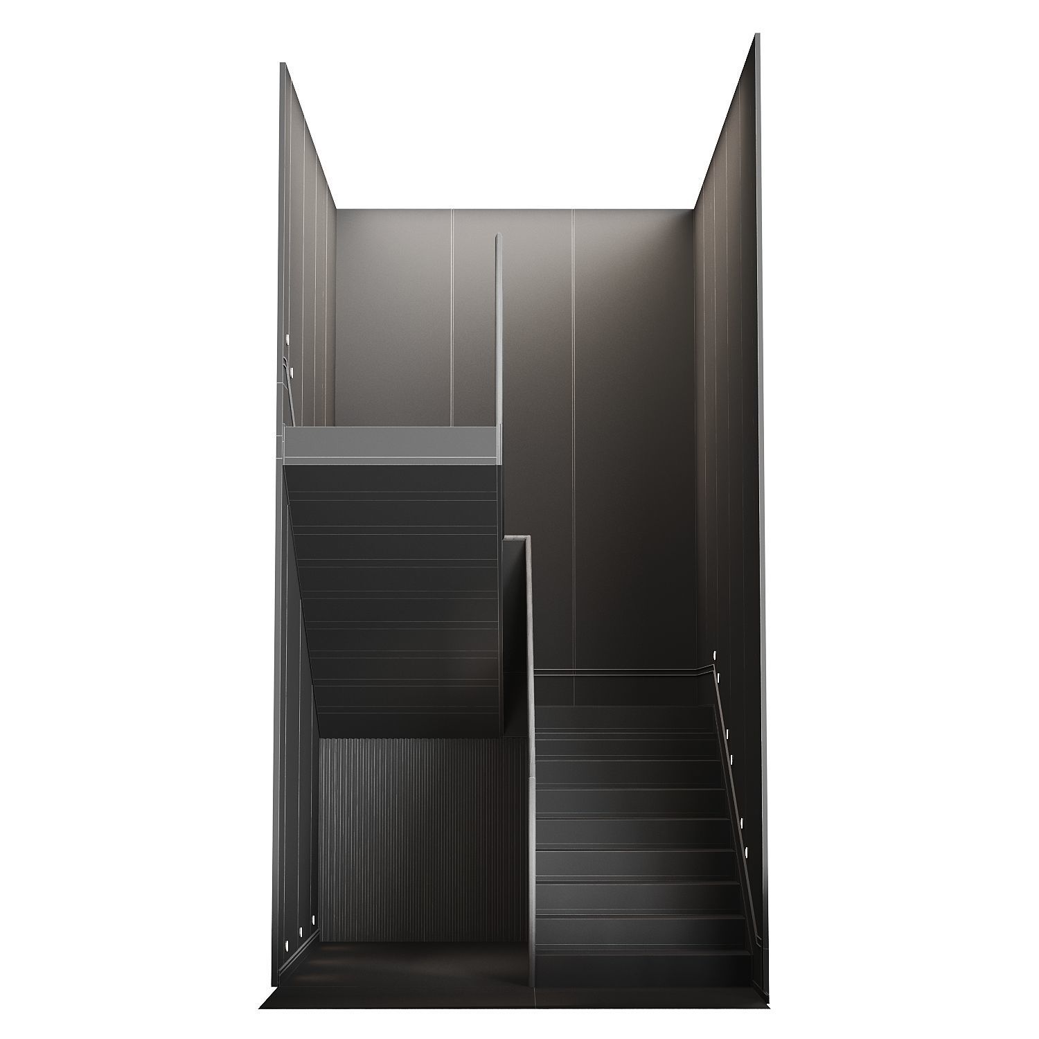 Modern staircase 12 3D model_6