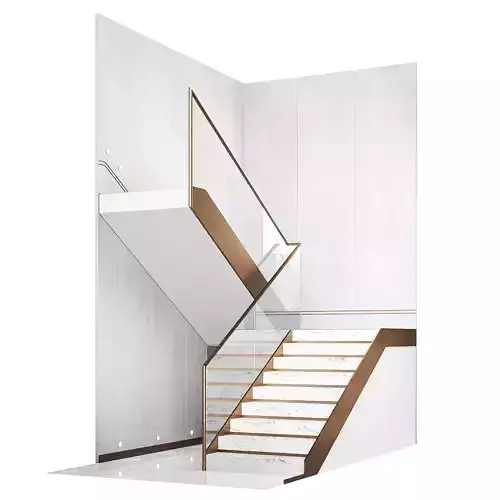 Modern staircase 12 3D model