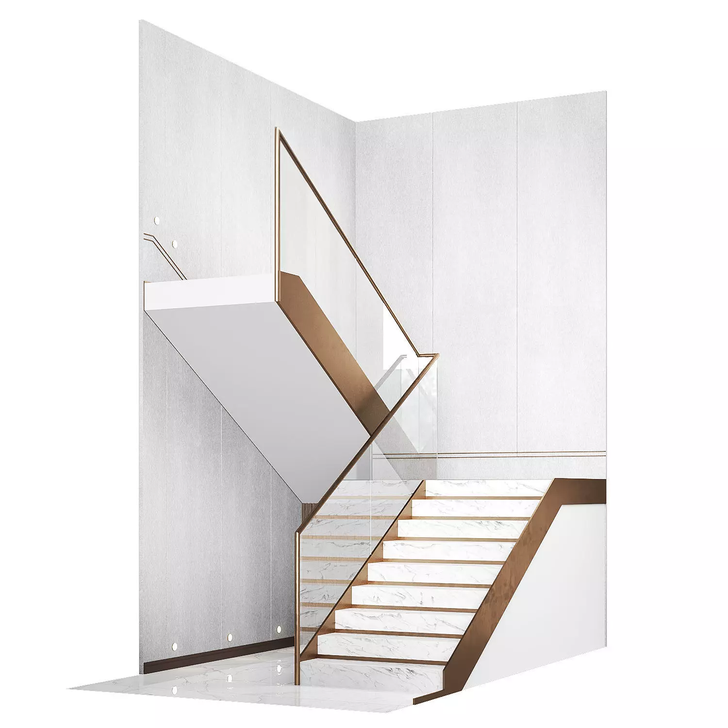 Modern staircase 12 3D model_0