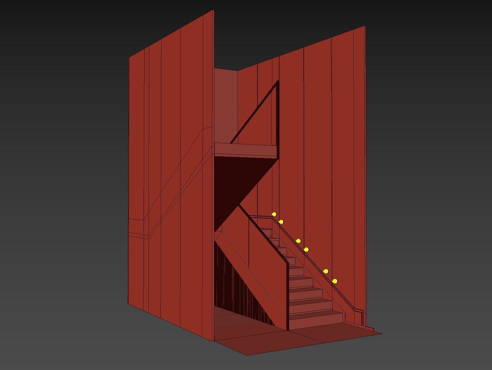 Modern staircase 12 3D model_25