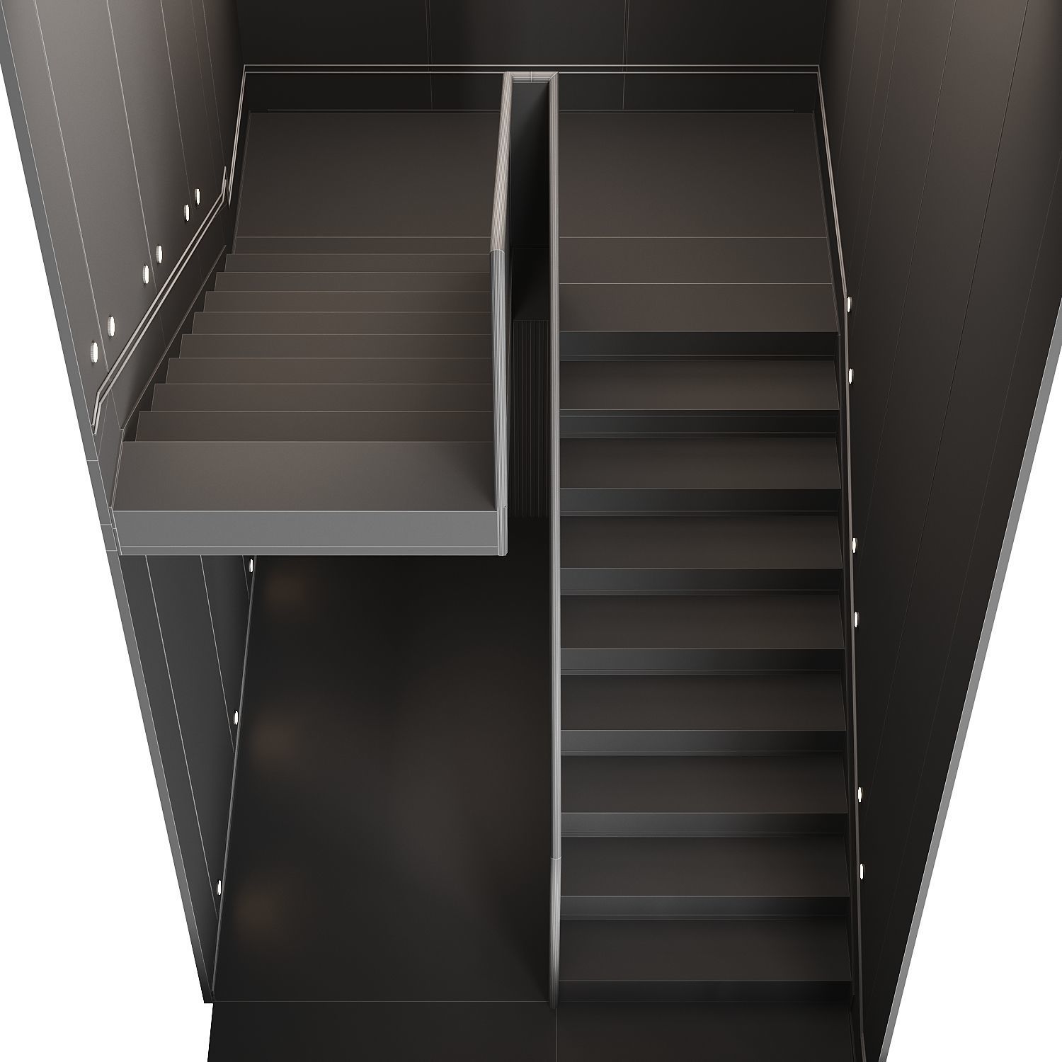 Modern staircase 12 3D model_7