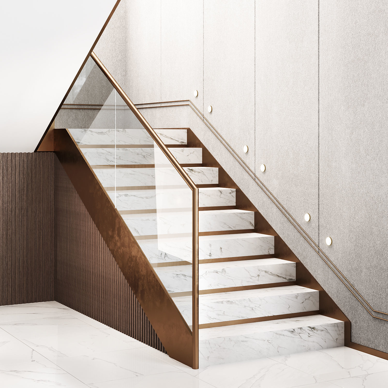 Modern staircase 12 3D model_2