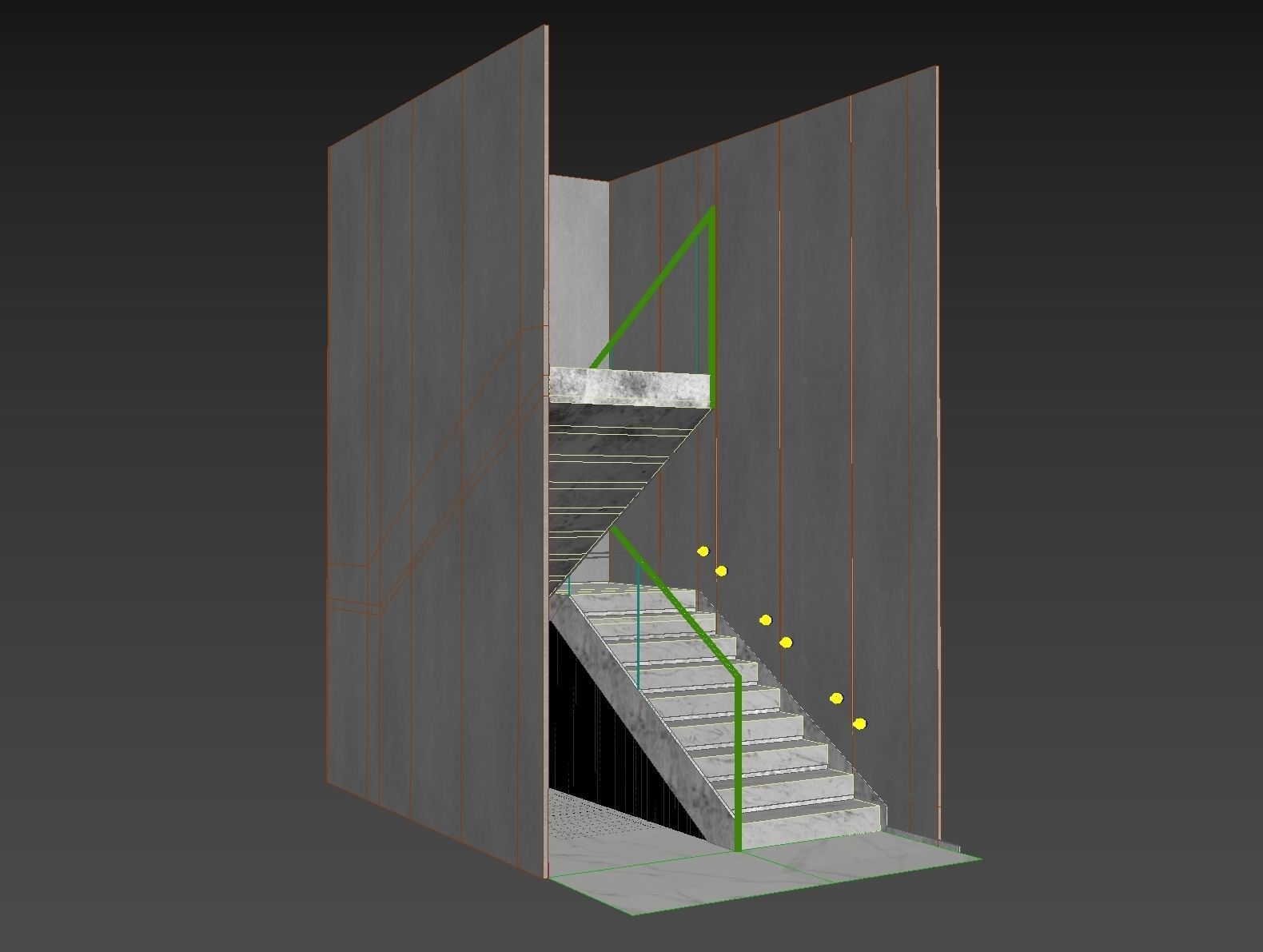 Modern staircase 12 3D model_14