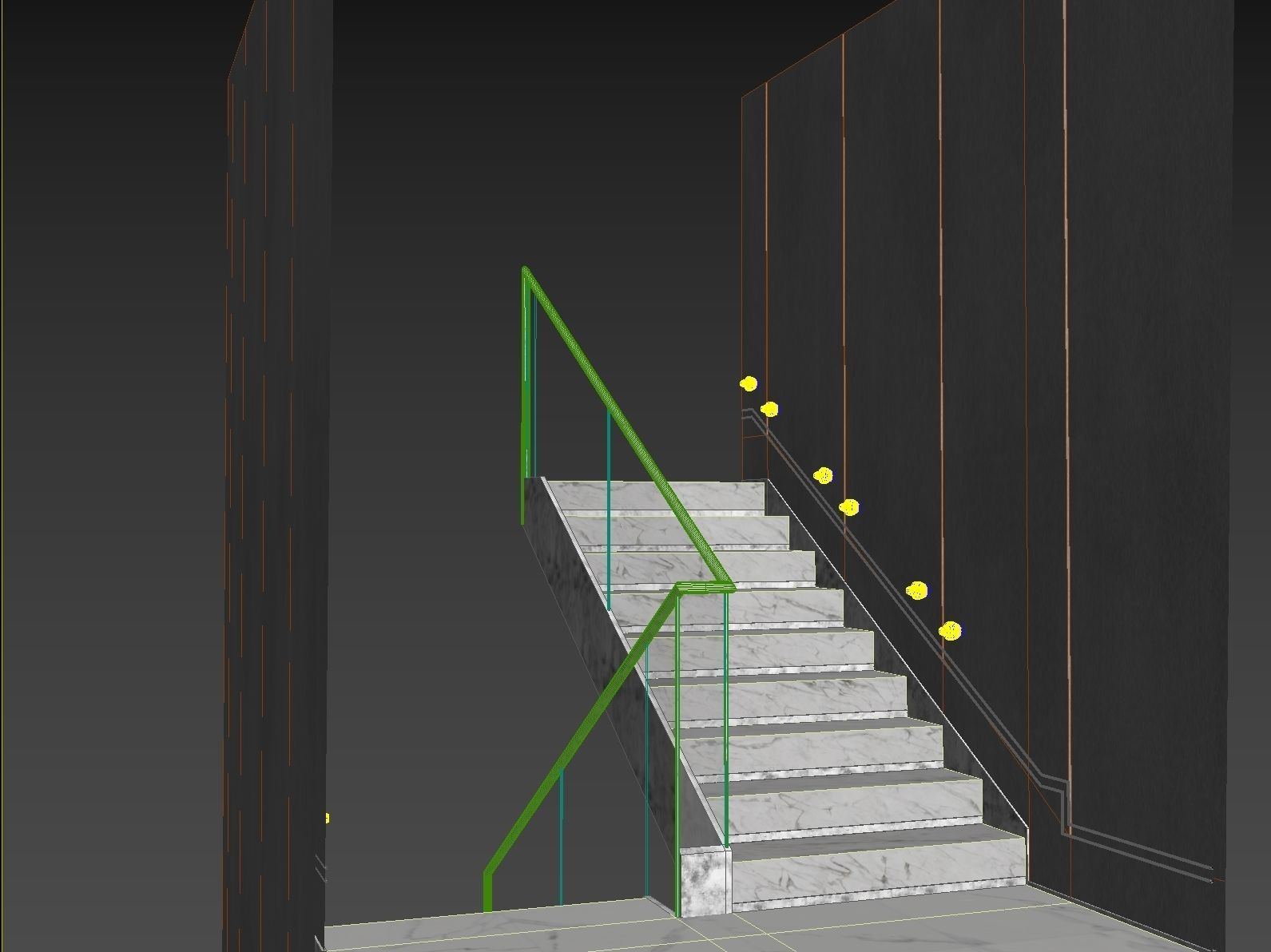 Modern staircase 12 3D model_16