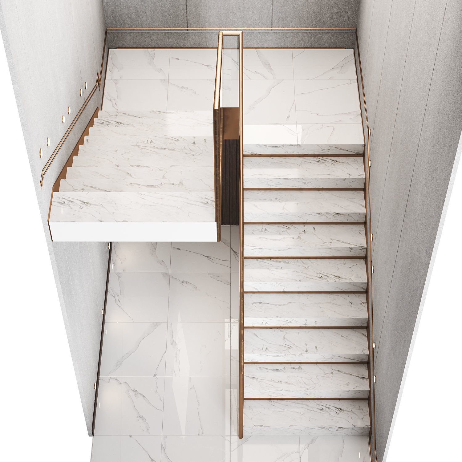 Modern staircase 12 3D model_4