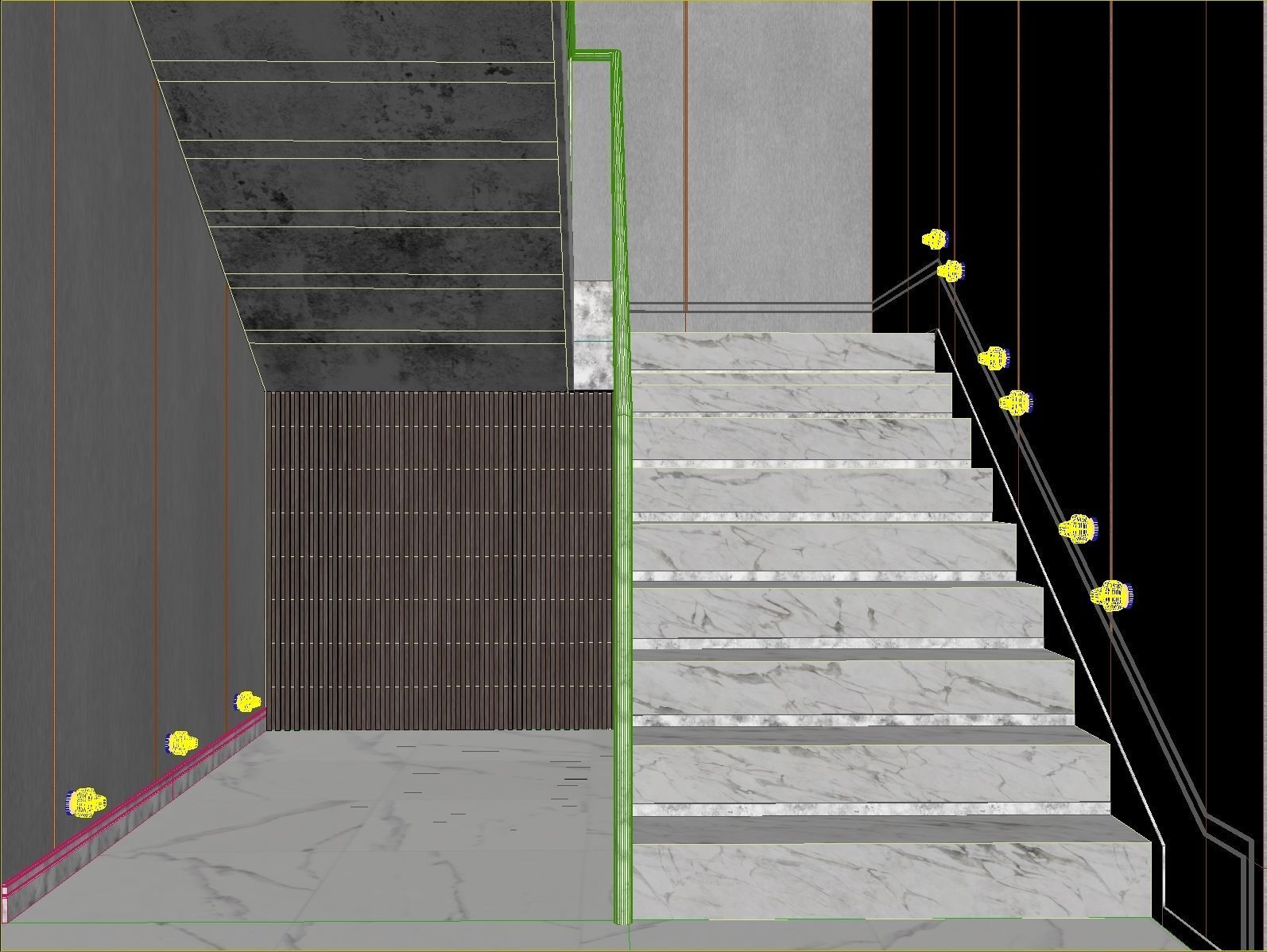 Modern staircase 12 3D model_19